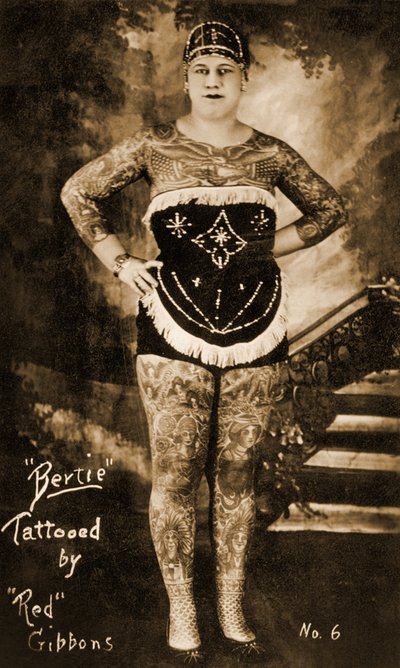 Bertie the Tattooed Lady, Tattooed by Charles 